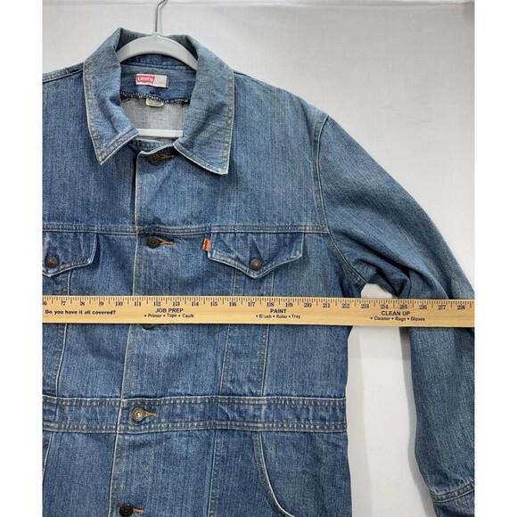 Vintage 70s Levis Orange Tab Denim Jacket Men’s XL Jean Chore Coat Split Tail - Picture 16 of 16